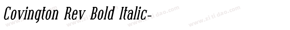 Covington Rev Bold Italic字体转换